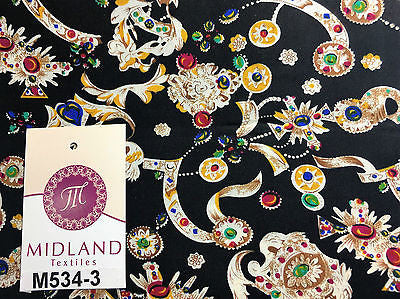 Royal Jewel Printed 100% Cotton Poplin fabric 58' Wide M534 Mtex - Midland Textiles & Fabric