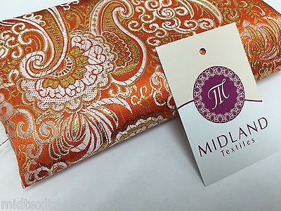 Paisley Metallic Brocade Fabric 58' wide for Jackets and waistcoats M350 Mtex - Midland Textiles & Fabric