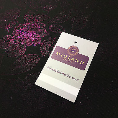 Black Floral Crinkle foggy foil chiffon printed dance fabric 44' M694 Mtex - Midland Textiles & Fabric