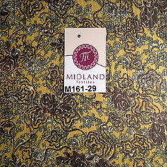 Mustard floral printed crinkle chiffon chiffon Fabric 44" wide M161-29 Mtex - Midland Textiles & Fabric