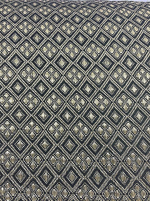 Gold and Black Diamond tribal Aztec Indian Banarsi Brocade 45" Wide M376 Mtex - Midland Textiles & Fabric