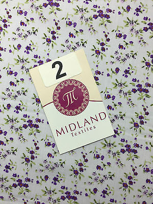 Small Ditsy Floral poly cotton print dress craft fabric 44" Wide M348 Mtex - Midland Textiles & Fabric