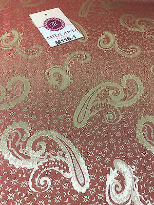 Two Toned Paisley Satin Jacquard Dress Fabric 58' Wide M116 Mtex - Midland Textiles & Fabric