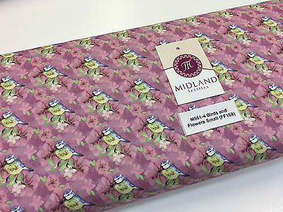 Pink Watercolour Floral 100% Cotton Craft & Patchwork fabric 44" Wide M561 Mtex - Midland Textiles & Fabric