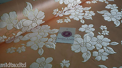 45' wide Floral Blossom Satin Brocade Dress Fabric -  M42 Mtex - Midland Textiles & Fabric