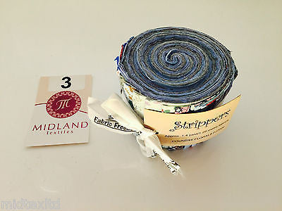 Mini Jelly Rolls 20 strippers 100% cotton 2.5" Width by 42" length M551 Mtex - Midland Textiles & Fabric