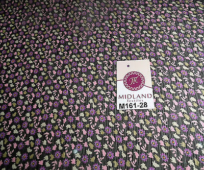 Floral ditsy flower printed crinkle chiffon fabric 44' wide M161-28 Mtex - Midland Textiles & Fabric