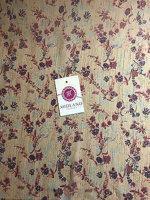 Sandy Beige Floral Petal Crinkle chiffon Semi transparent 44" wide M161-20 Mtex - Midland Textiles & Fabric