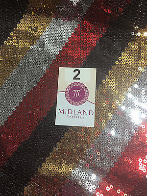 45 Degrees Diagonal Stripe Sew on Sequins Net Dress Fabric 58" Wide M81 Mtex - Midland Textiles & Fabric