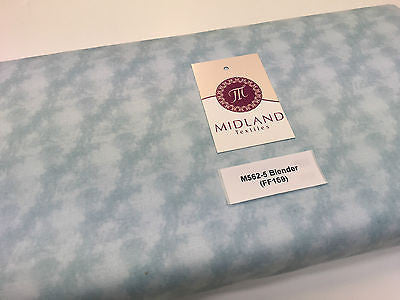 Blue Watercolour Floral 100% Cotton Craft & Patchwork fabric 44" Wide M562 Mtex - Midland Textiles & Fabric