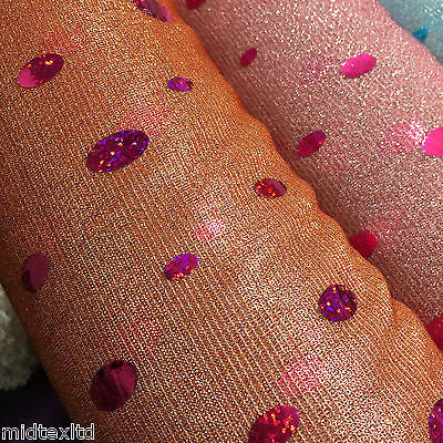 Oval holographic contrasting sequins Knit Fancy dress fabric 58' M151 Mtex - Midland Textiles & Fabric