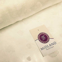 100% Polyester Organza, Flocked lurex heart design 58" wide width fabric M113 - Midland Textiles & Fabric