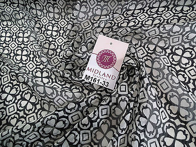 Geometric black and white printed chiffon fabric 44' wide M161-33 Mtex - Midland Textiles & Fabric