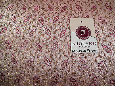 Indian Embroided Floral Metallic Banarsi Brocade Fabric 44' M391 Mtex - Midland Textiles & Fabric