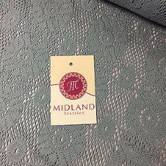 3D Floral Soft Lace Mesh Crochet Semi Transparent Dress Fabric 58' Wide Mtex - Midland Textiles & Fabric
