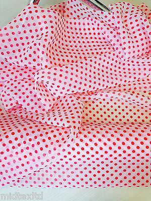 Polka Dots Chiffon Sheer Fabric M160 Mtex - Midland Textiles & Fabric