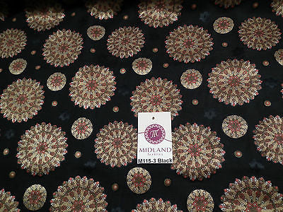 Burnout Satin Chiffon Mandalas Printed Dress Fabric 58' M115 Mtex - Midland Textiles & Fabric