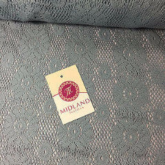 3D Floral Soft Lace Mesh Crochet Semi Transparent Dress Fabric 58' Wide Mtex - Midland Textiles & Fabric