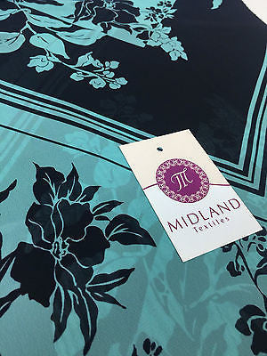 Vintage floral printed Light chiffon high street dress fabric 58" M401 Mtex - Midland Textiles & Fabric