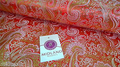 Paisley Metallic Brocade Fabric 58' wide for Jackets and waistcoats M350 Mtex - Midland Textiles & Fabric