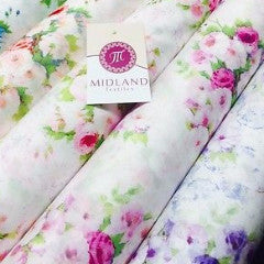 Vintage floral shabby Chic Printed Fabric 100% Cotton Poplin 44" Wide M530 Mtex - Midland Textiles & Fabric