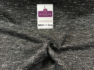 Salt and Pepper one way stretch jersey raw knit dress fabric 58" wide M631 Mtex - Midland Textiles & Fabric