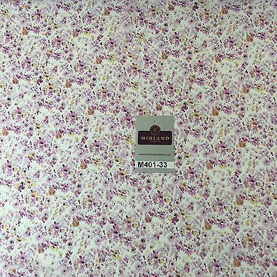Pink floral Ditsy Crepe Chiffon High street Printed Fabric 58' M401-33 Mtex - Midland Textiles & Fabric