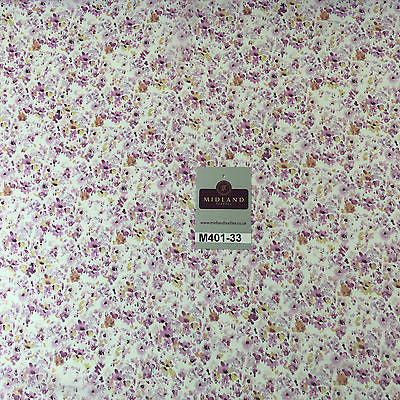 Pink floral Ditsy Crepe Chiffon High street Printed Fabric 58" M401-33 Mtex - Midland Textiles & Fabric