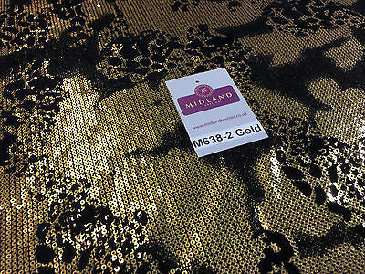 Metallic Flocked Jersey one way stretch sequin dress fabric 55' wide M638 Mtex - Midland Textiles & Fabric
