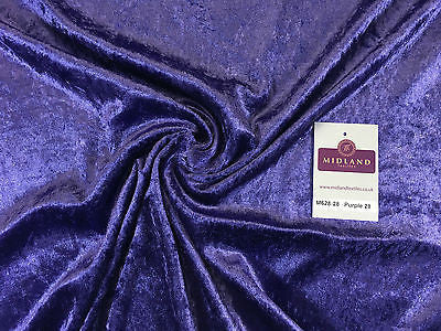 Crushed Velvet Velour One way stretch Dress & Craft Fabric 58' M628 Mtex - Midland Textiles & Fabric