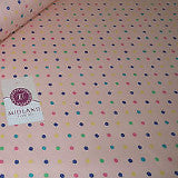5mm Spot Polka Dots Multi Coloured Dress Craft 100% Cotton Poplin Fabric 45' M21 - Midland Textiles & Fabric
