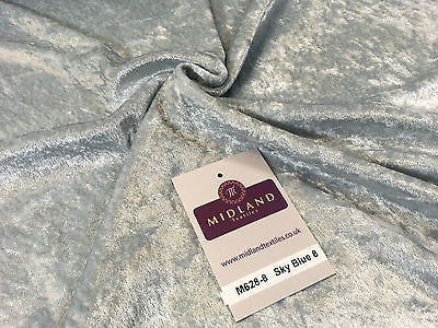 Crushed Velvet Velour One way stretch Dress & Craft Fabric 58' M628 Mtex - Midland Textiles & Fabric