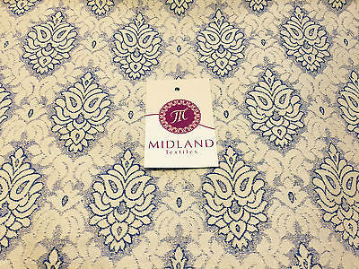 Indian Banarsi Floral Ornamental Motif Woven Brocade fabric 44' M242 Mtex - Midland Textiles & Fabric