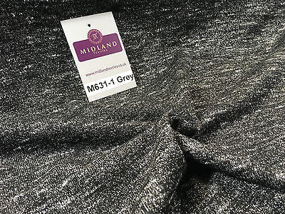 Salt and Pepper one way stretch jersey raw knit dress fabric 58' wide M631 Mtex - Midland Textiles & Fabric