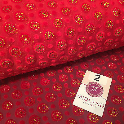 Burnout Chiffon velvet circles and spangle glitter fabric 50' Wide M187 Mtex - Midland Textiles & Fabric