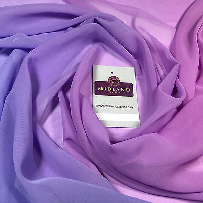 Plain Two Tonal printed chiffon dress and scarf fabric 58' wide M698 Mtex - Midland Textiles & Fabric