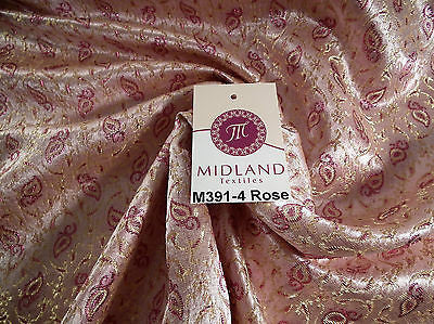 Indian Embroided Floral Metallic Banarsi Brocade Fabric 44' M391 Mtex - Midland Textiles & Fabric