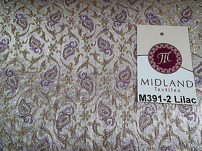 Indian Embroided Floral Metallic Banarsi Brocade Fabric 44' M391 Mtex - Midland Textiles & Fabric