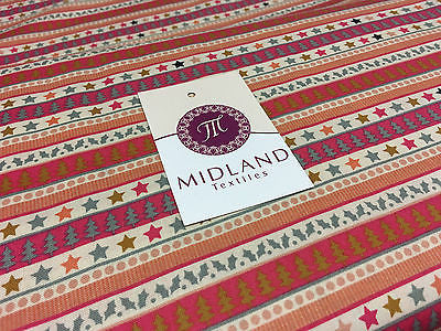 Multi Scandi 100% Cotton Christmas themed Patchwork & Crafting  Fabric 45' Mtex - Midland Textiles & Fabric