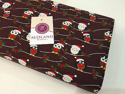 Red Christmas themed Characters 100% Cotton Patchwork & Crafting Fabric 45" - Midland Textiles & Fabric