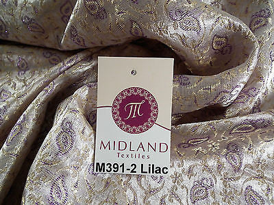 Indian Embroided Floral Metallic Banarsi Brocade Fabric 44' M391 Mtex - Midland Textiles & Fabric