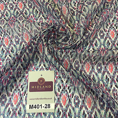 Artistic Mayflower High Street Smooth Chiffon Printed fabric 58' M401-28 Mtex - Midland Textiles & Fabric