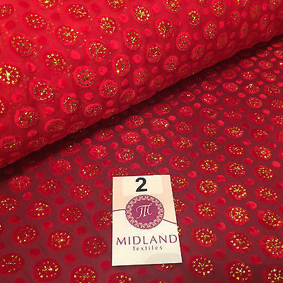 Burnout Chiffon velvet circles and spangle glitter fabric 50' Wide M187 Mtex - Midland Textiles & Fabric