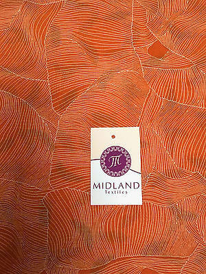 Orange and white pleat effect patterned dress fabric 58" M401-14 Mtex - Midland Textiles & Fabric