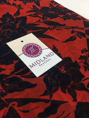 Vintage floral printed Light chiffon high street dress fabric 58" M401 Mtex - Midland Textiles & Fabric