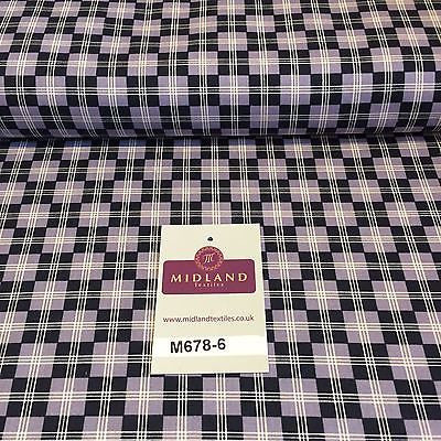 Mauve Highland Scottish Tartan 100% Cotton craft & quilting fabric 45" M678 - Midland Textiles & Fabric