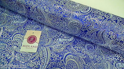 Paisley Metallic Brocade Fabric 58' wide for Jackets and waistcoats M350 Mtex - Midland Textiles & Fabric