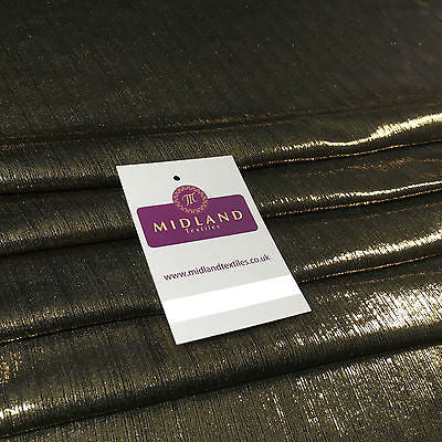 Shiny Metallic Corduroy Lame 1 way stretch Dress Fabric 40' wide M699 Mtex - Midland Textiles & Fabric