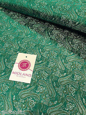 Metallic Paisley brocade Banarsi fabric 44' Wide M248 Mtex - Midland Textiles & Fabric