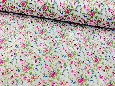 Vintage  floral ditsy Shabby Chic poly cotton printed fabric 44' Wide M341 Mtex - Midland Textiles & Fabric